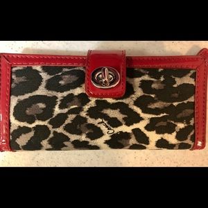 NWT - Coach leopard wallet , credit card holder